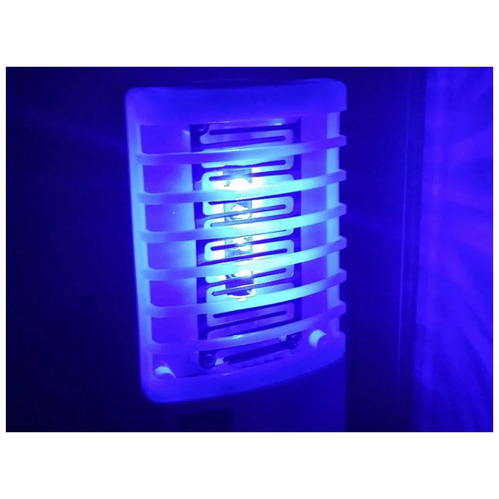 Rovarirtó UV lámpa konnektoros, 1W, 6,5x6,5x6,5 cm, rózsaszín, zöld, kék