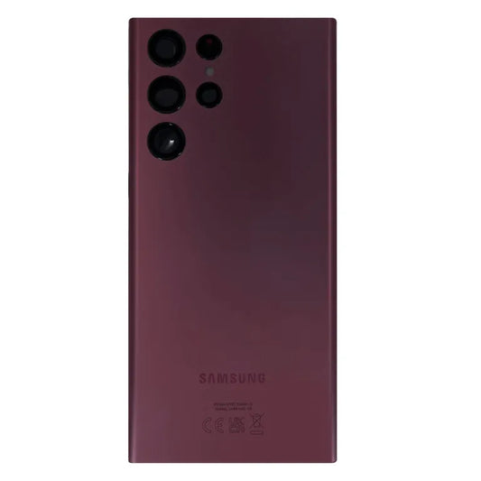 Samsung S908B Galaxy S22 Ultra Kryt Baterie Burgundy (szervizcsomag)