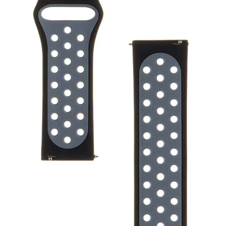 Tactical 267 Dupla szilikon szíj 22mm Fekete/szürke