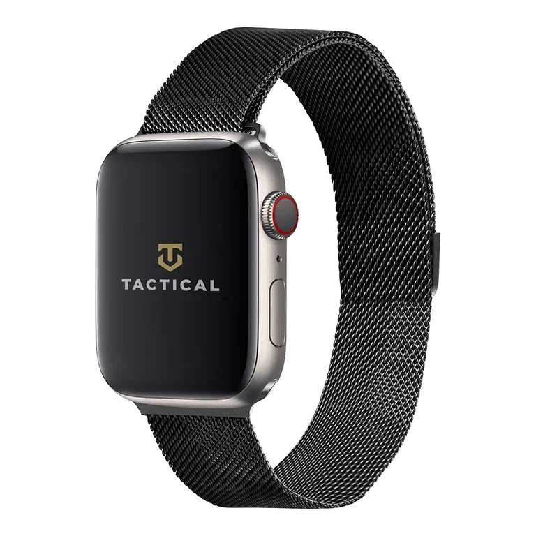 Taktikai 333 Loop mágneses fémszíj Apple Watch 1/2/3/4/4/5/6/7/8/7/8/7/8/SE 38/40/41mm Fekete
