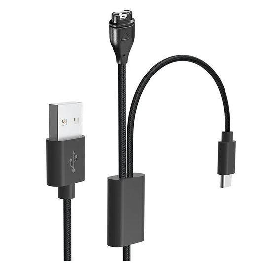 Taktikai USB töltő- és adatkábel 2in1 Garmin Fenix 7 + USB-C számára