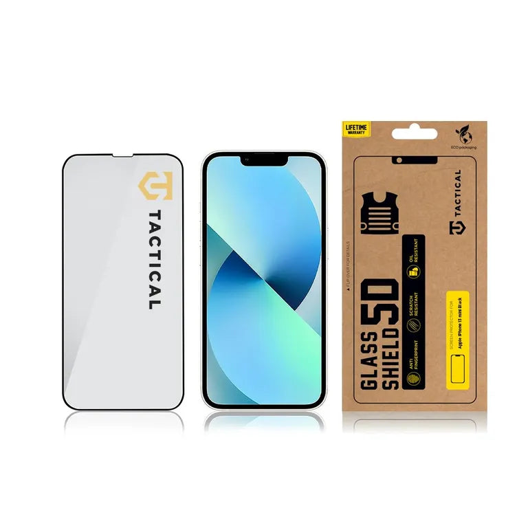 Taktikai üvegpajzs 5D sklo pro Apple iPhone 13 Mini Fekete