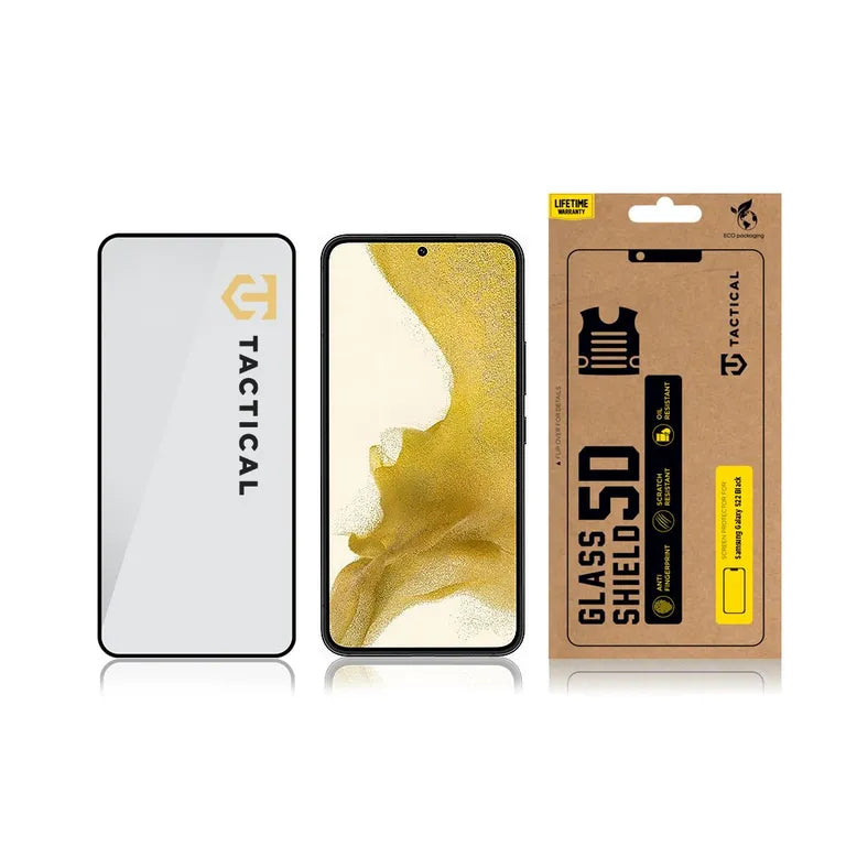 Taktikai üvegpajzs 5D sklo pro Samsung Galaxy S22 fekete