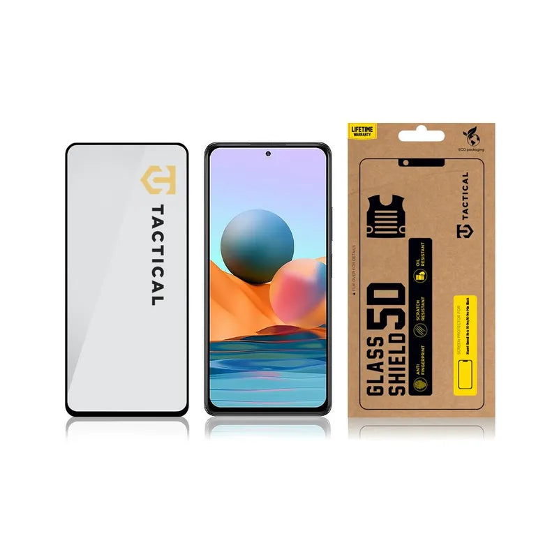 Taktikai üvegpajzs 5D sklo pro Xiaomi Redmi Note 10 Pro/10 Pro Max fekete