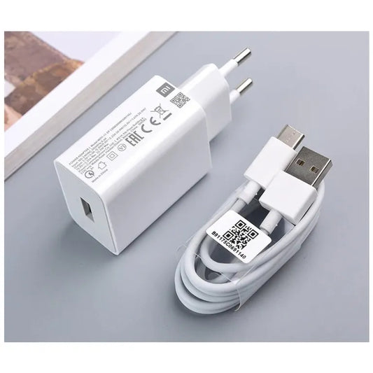 Xiaomi MDY-11-EP USB 22.5W-os utazási töltő + USB-C adatkábel fehér (ömlesztett)